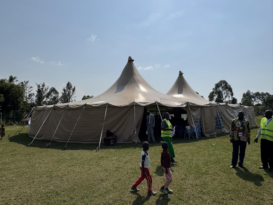 click to see more photographs Operation Hope Tent ready, let's fill those seats and proclaim the Gospel